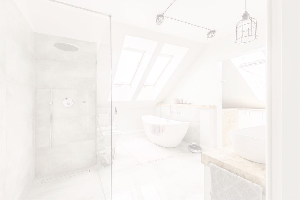 Bright, freshly cleaned bathroom with glass shower